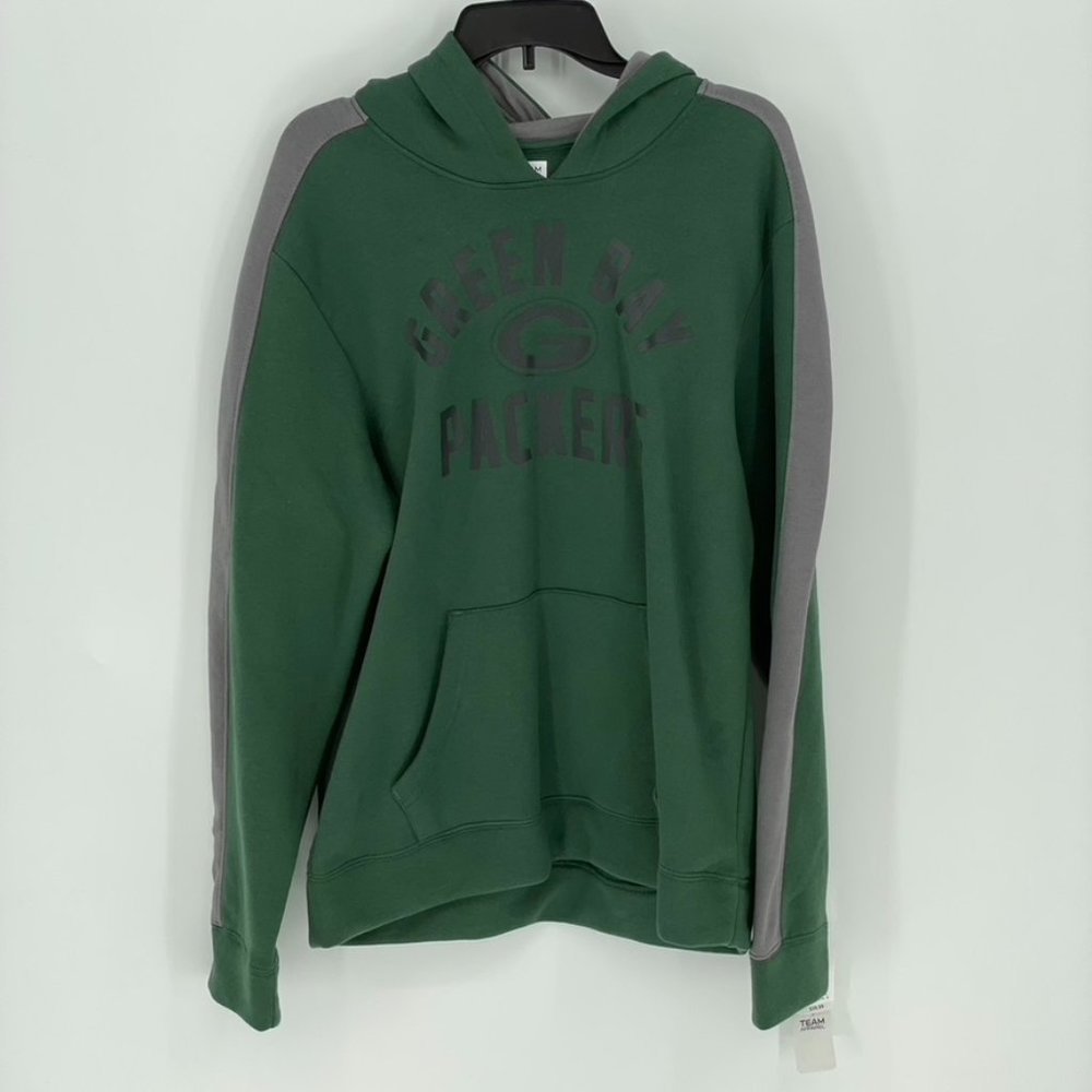 NFL Team Apparel Navy Pullover Green Packer Hoodie